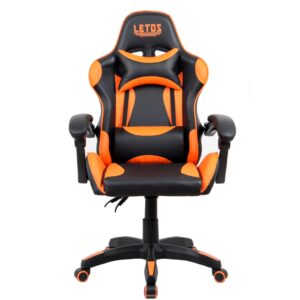 SILLA GAMER LETOS NEGRO-NARANJA