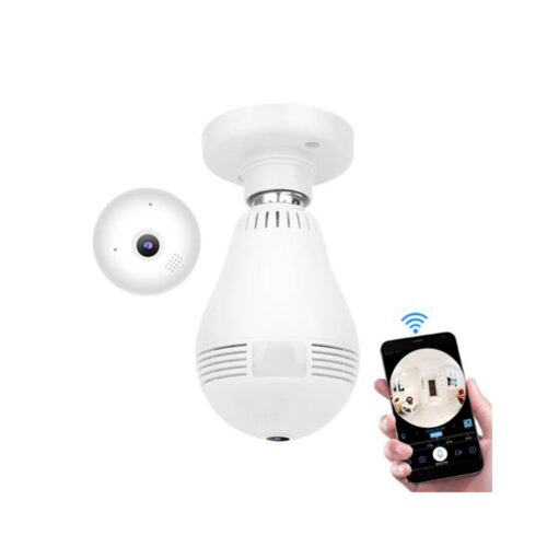 Camaras Espias Lampara Led 360o Wifi Audio