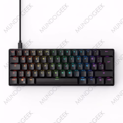 Teclado Mecanico 60% Shenlong UMK6100SB RGB — Secundaria (cenital/contexto)