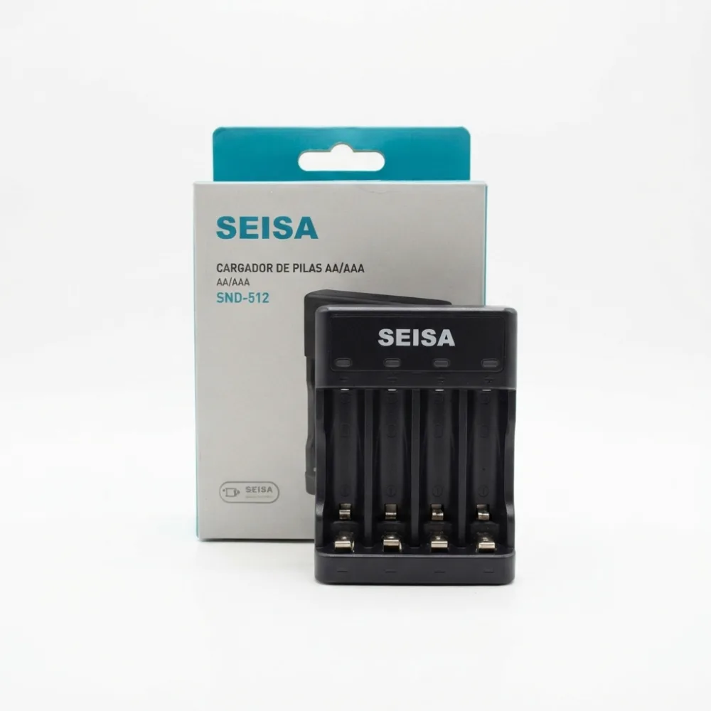 Cargador De Pilas Recargables Seisa 4 Pilas SND-512 — Mundo Geek