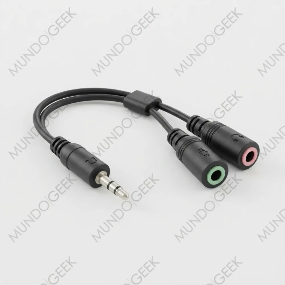 Adaptador Audio Mini Plug 3,5mm A Mic Y Auricular PC — Secundaria (3/4)