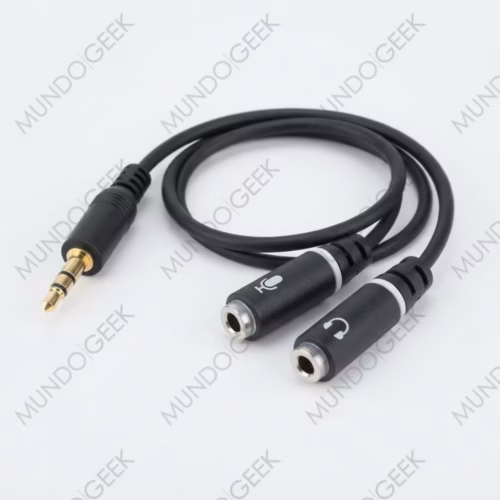 Adaptador Audio Mini Plug 3,5mm A Mic Y Auricular PC — Secundaria (detalle)