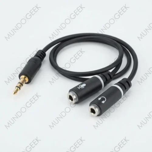 Adaptador Audio Mini Plug 3,5mm A Mic Y Auricular PC — Secundaria (detalle)