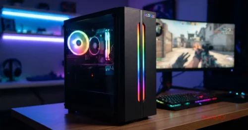 Gabinete Mlogix Sword S/FTE RGB FAN — redes sociales