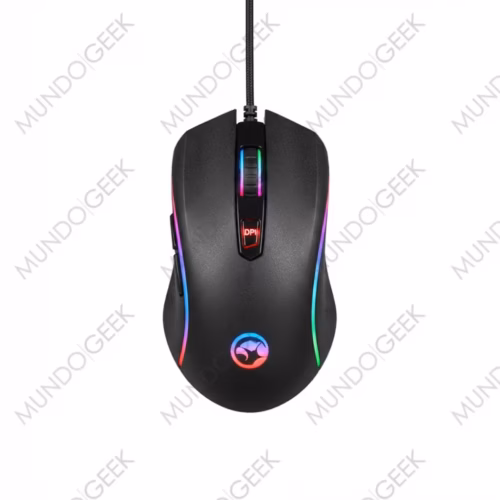 Mouse Gaming Wired 7200DPI M601-RGB — Secundaria (cenital/contexto)