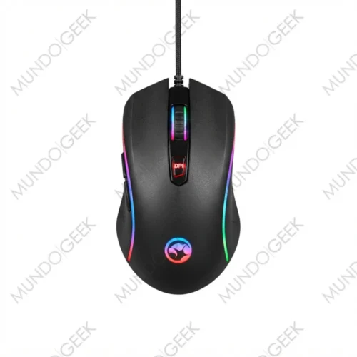 Mouse Gaming Wired 7200DPI M601-RGB — Secundaria (cenital/contexto)