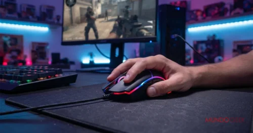 Mouse Gaming Wired 7200DPI M601-RGB — redes sociales